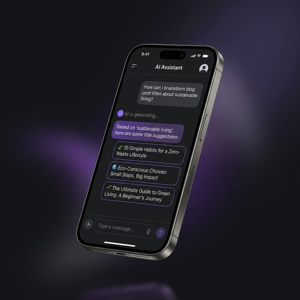 Hushtag AI Chat Workspace on iOS